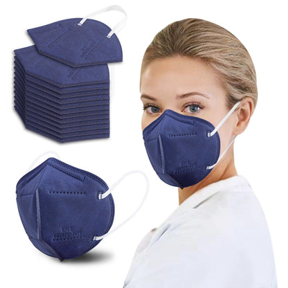 KN95 Face Masks 50 Pcs, 5-Ply Protection Navy KN95 Mask - Borje